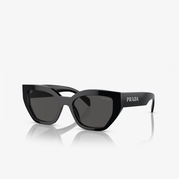 Prada A09S 1AB5S0 53 Black Dark Gray Sunglasses PRA09S - Picture 1 of 5